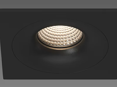 Modern Black Recessed Downlight Spotlight With LED Luminous Beads And Sleek Ceiling Design 3d model