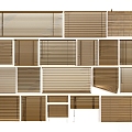 New Chinese Bamboo Venetian Blinds Office Roller Blinds 3d model