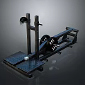 Black Heavy Duty Strength Training Squat Rack With ACE SP Barbells 3d model