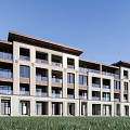 New Chinese-style Residential Building Multi-storey Residence 3d model