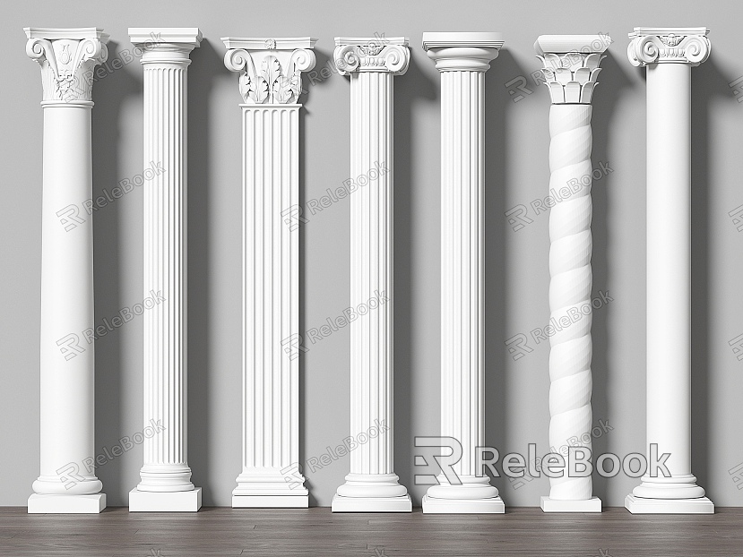 European Roman Column Gypsum Column Decorative Column model