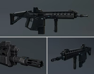 Modern guns. 3d model