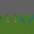Colorful Wings Photo Spot Featuring Multiple Patterns On Gray Background