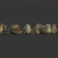 Pine cone plant game item 3d model