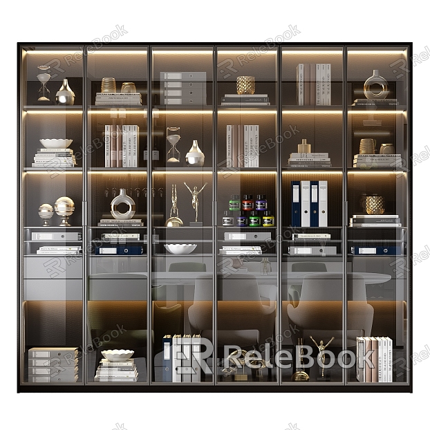 Modern bookcase bookcase combination model