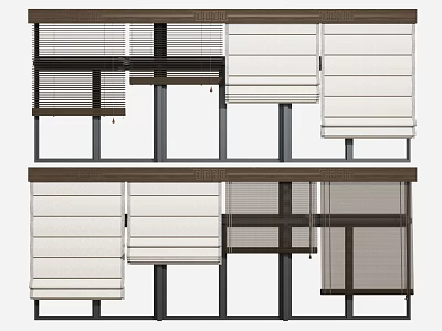 Stylish Roman Blinds Design Options With Adjustable Positions And Various Colors 3d model Stylish Roman Blinds Design Options With Adjustable Positions And Various Colors 3d model