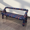 Public chair bench bench simple creative furniture outdoor indoor and outdoor special-shaped rest bench 3d model