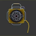 Futuristic Plasma Cannon Weapon With Metallic Structure Control Panel And Glowing Blue Accents