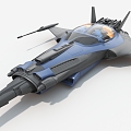 Spaceship Long Range Bomber Spaceship Warplane Science Fiction Fighter 3d model