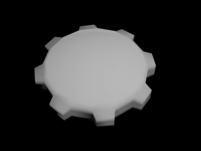 Building Exterior Wall With White Circular Decorative Element Featuring Raised Edges 3d model