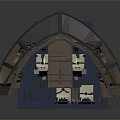 Detailed Aircraft Cockpit Interior With Dual Seats Control Panels And Instrument Displays