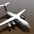 Lugansk Passenger Plane With White Red Blue Stripes Twin Engines And Boarding Stairs