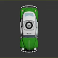 Green And White Vintage Beetle Taxi With Roof Rack And Door TAXI Sign