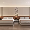Hotel Guest Room With Twin Beds Wooden Flooring And Decorative Wall Art