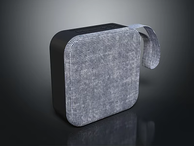 Stylish Black And Gray Mesh Texture Bag With Side Strap Detail 3d model