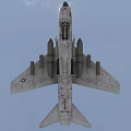 Military Fighter Jet Flying In Sky With Armaments