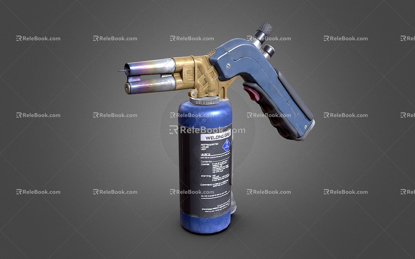 Welding torch gas spray gun handheld welding torch 3d model