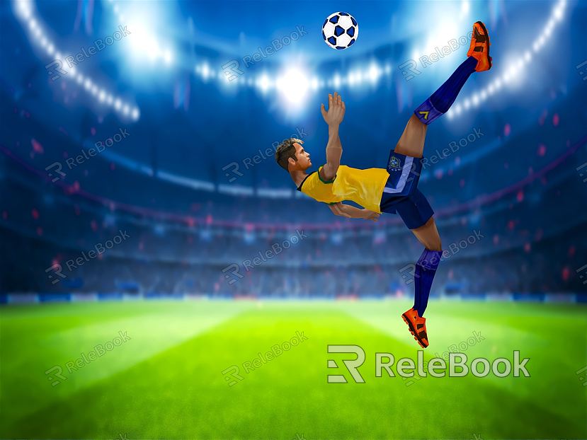 Modern man footballer model