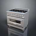 Stainless Steel Gas Range Oven With Multiple Burners For Modern Kitchen