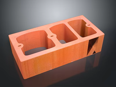 Orange Household Storage Block With Multiple Compartments For Organizing Small Daily Items 3d model