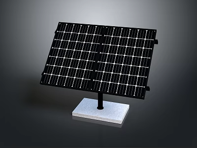 Modern Laptop With Integrated Solar Panel And Stable White Base Stand 3d model
