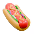 Delicious Hot Dog With Mustard Lettuce And Onions In Soft Yellow Bun