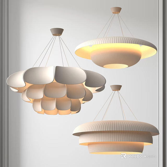 Modern Pendant Lights With Unique Layered Design And Warm Illumination For Home Interior Decoration 3d model 