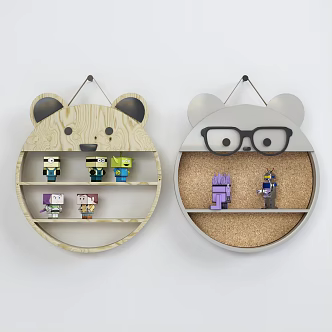 Nordic Wall Cabinet Children Wall Cabinet 3d model