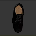 Black Leather Lace Up Boots With Brown Sole And Orange Lining