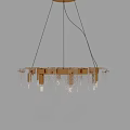 Modern Luxury Curved Chandelier With Gold Frame And Transparent Crystal Glass Elements