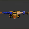 Game Movie Character In Yellow Cap Green Vest Blue Sleeves Yellow Pants With Tool Belt