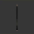 Everyday Black Pencil with Light Colored Tip Pink Eraser and Yellow Text 3d model