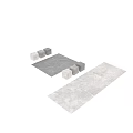 Gray Marble Wall Tile Design With Decorative Spheres In Front