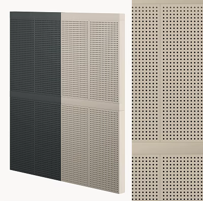 Perforated Wall Panels In Multiple Colors Design 3d model