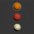 Stacked Medical Capsules in Orange White Red and Green Colors for Pharmaceutical Applications