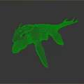 Blue Dragon Like Creature Game Movie Character With Glowing Eyes Scaled Body And Blue Aura