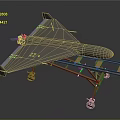 Aerospace Drone Model With Engineering Display Stand And Space Technology Design