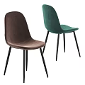 Velvet Upholstered Leisure Chairs Green Gray Beige Colors With Black Metal Legs Modern Design
