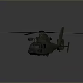 Detailed Scale Military Helicopter Model With Green Exterior And Main Rotors