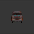 Rusty Blue And Red Vintage Truck With Open Bed Retro Design