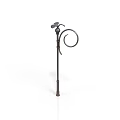 Decorative Metal Garden Equipment With Curved Ring Design And Ornate Top Structure