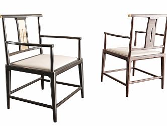 New Chinese Dining Chair 3d model