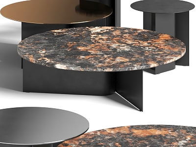 Minotti coffee table coffee table round coffee table marble coffee table Minotti 3d model