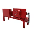 Red Industrial Mechanical Equipment With Base And Components 3d model