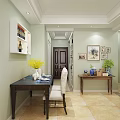 Cozy Dining Room Interior With Light Green Walls Dining Table Chairs And Decorative Paintings