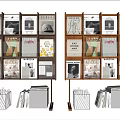 Organized Wooden Bookcase With Multiple Shelves Books Magazines Folders And Stationery