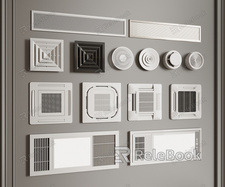 Air outlet Air conditioning Air outlet Central air conditioning model