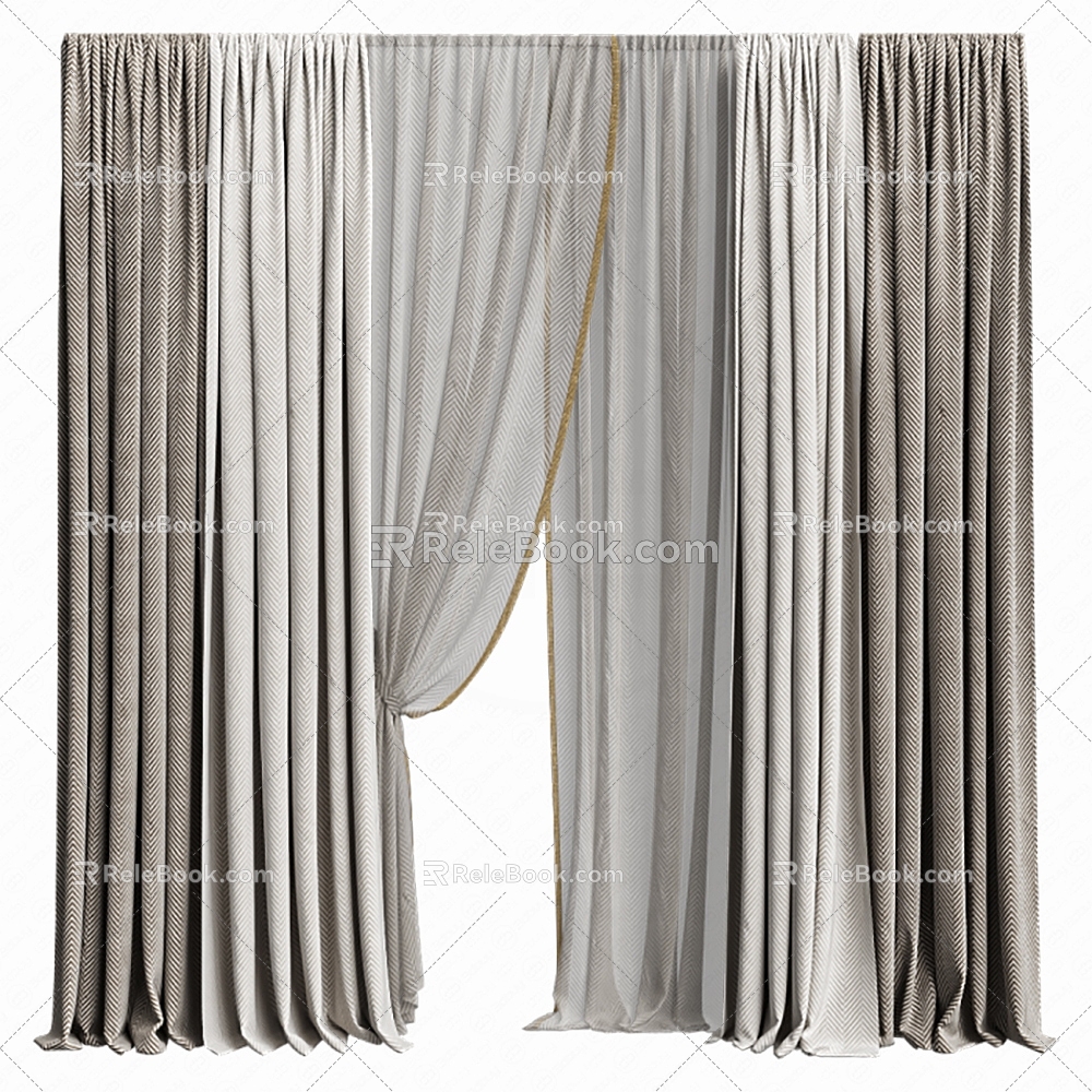 Curtains 3d model