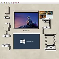 Modern Projector Curtain 3d model