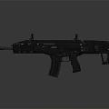 Modern Tactical Rifle With Top Rail Magazine And Sleek Black Design
